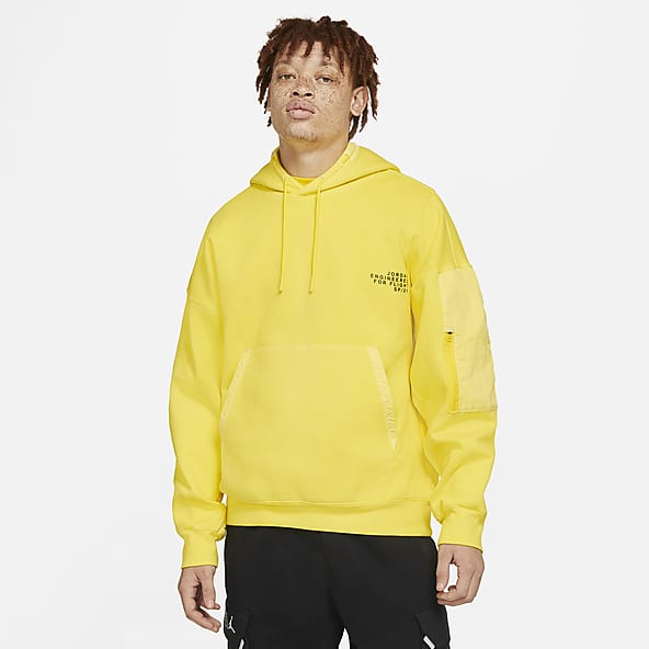 Yellow Hoodies Sweatshirts. Nike CA